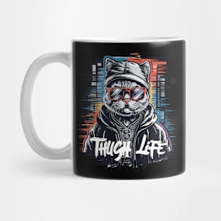 Cool Cat Thug Life Design Mug